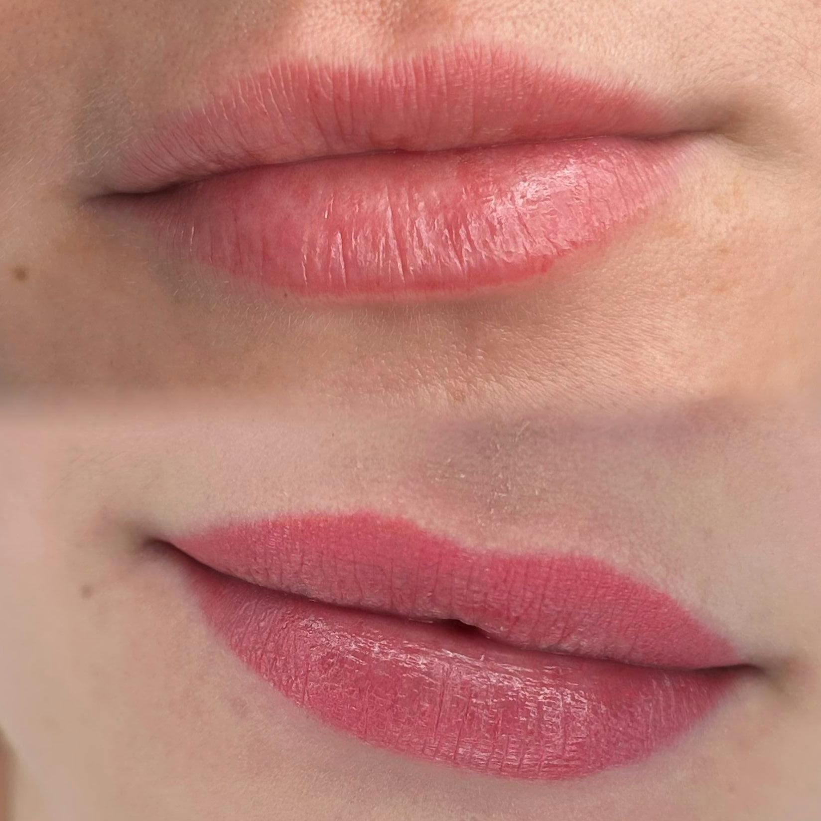 efekt przed i po makijaz permanentny ust