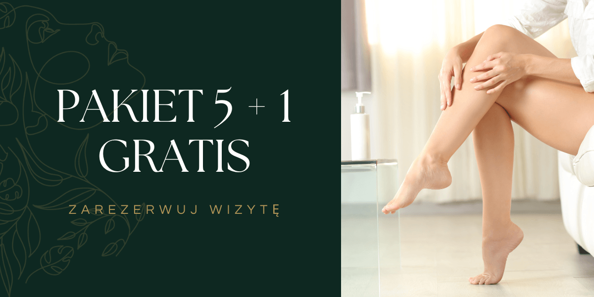 promocja depilacja laserowa w krakowie pakiet 5 plus 1 gratis
