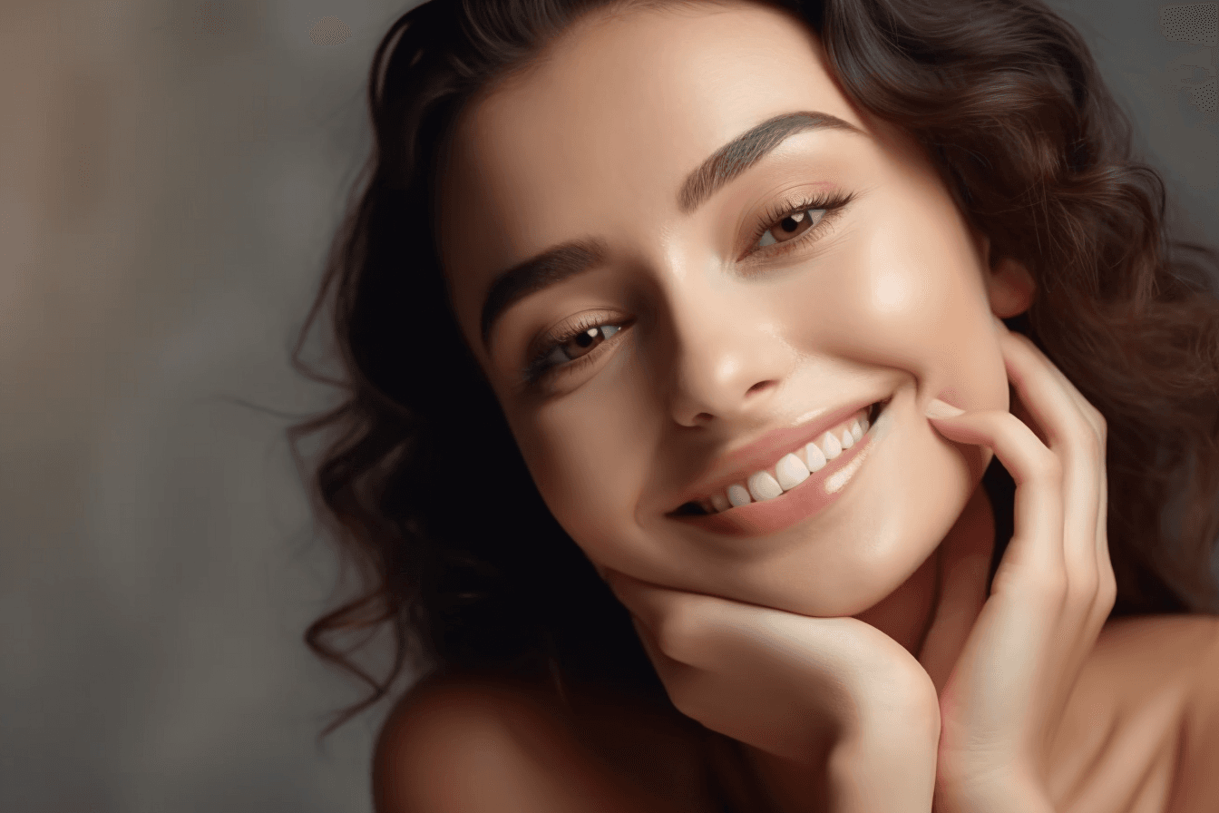 idealna twarz kobiety bez trądziku