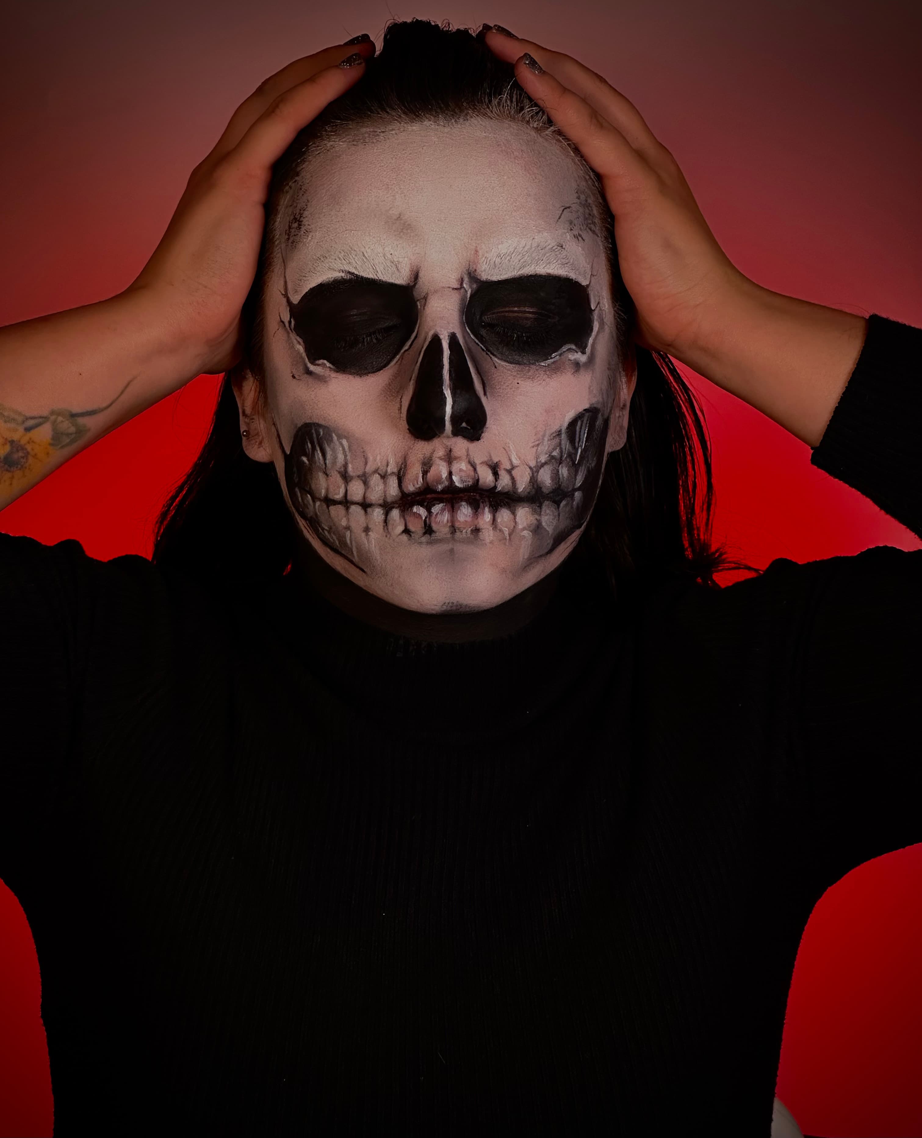 makijaż hallowen inspiracja czacha