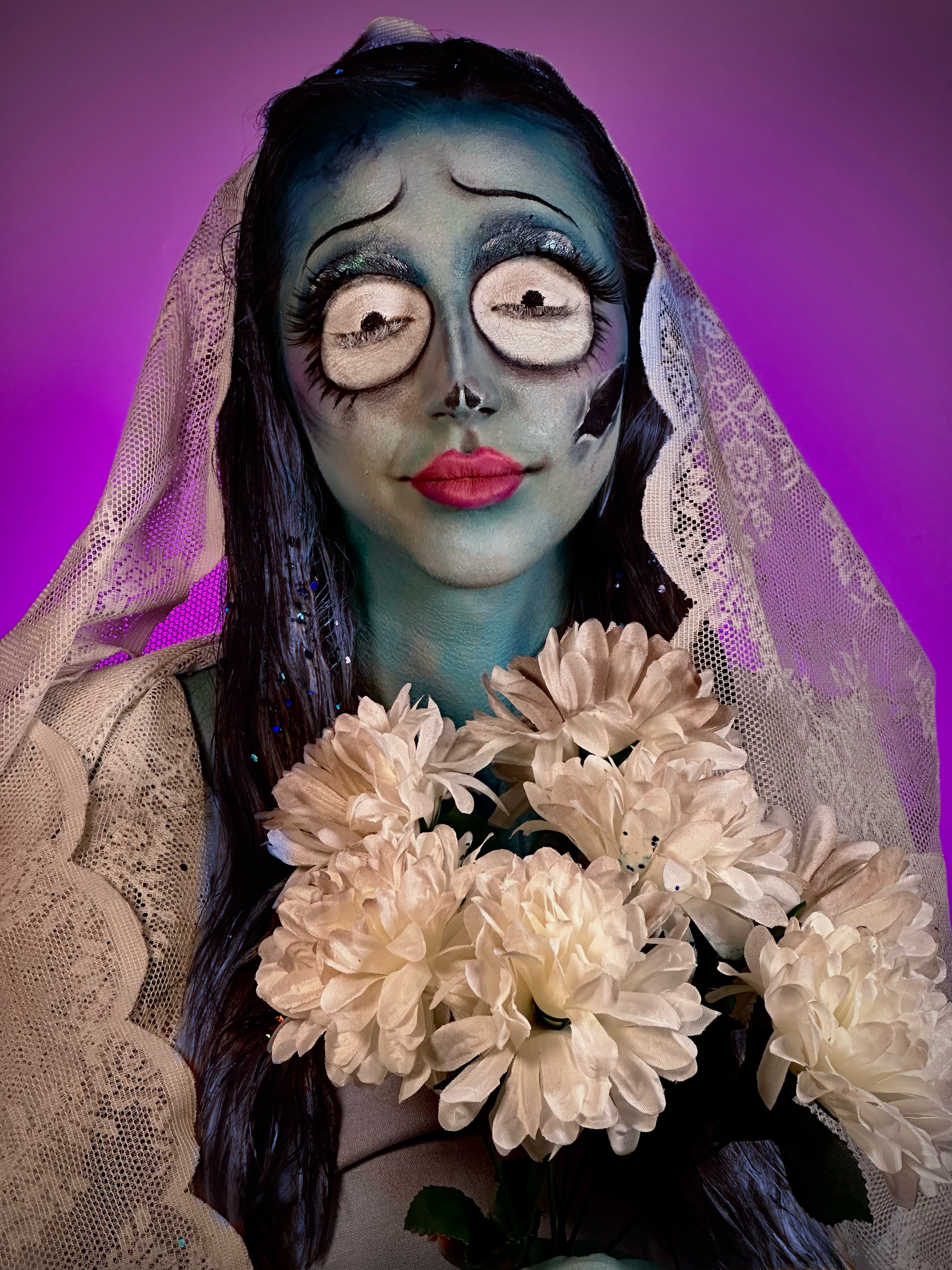 makijaż gnijąca panna młoda halloween