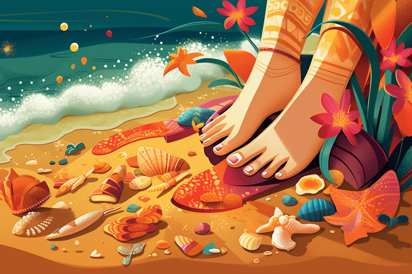 letnia stylizacja paznokci na rok 2023 w stylu kreskówkowej sztuki