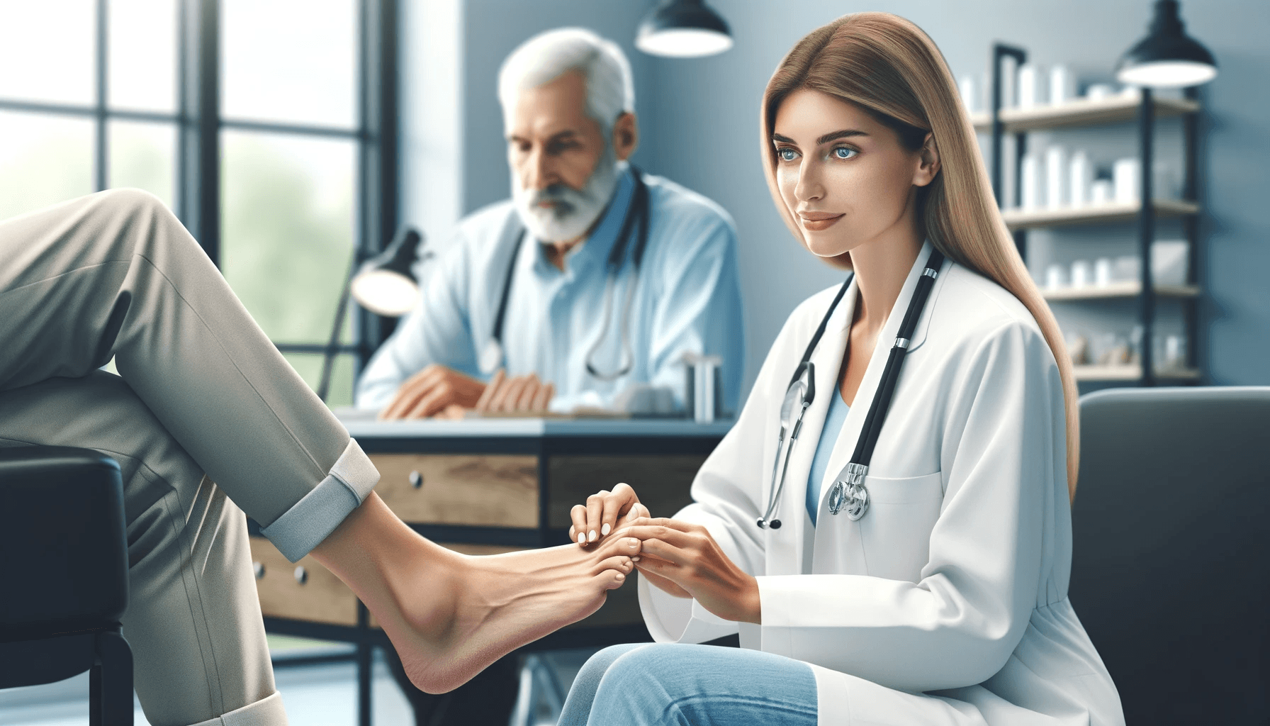 podolog bada wrastający paznokiec