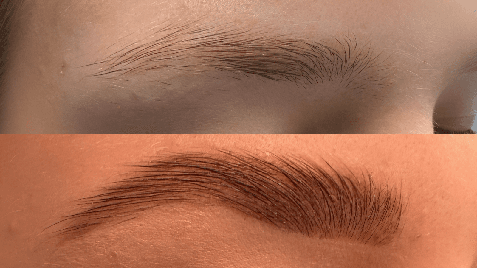 efekt henny pudrowej przed i po w salonie piękności health and beauty w Krakowie