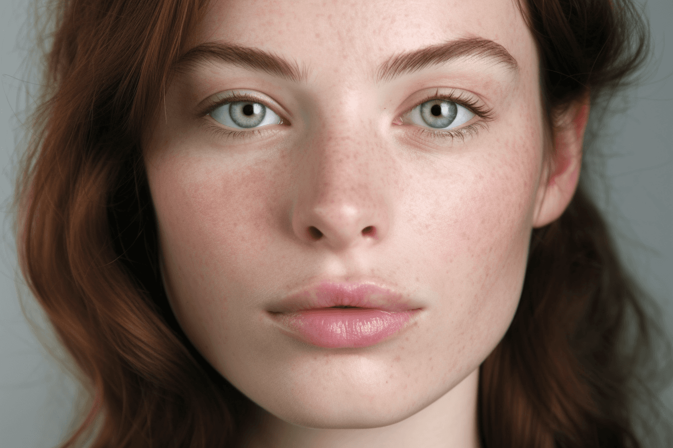 kobieta z cerą naczyniową po zabiegach na twarz