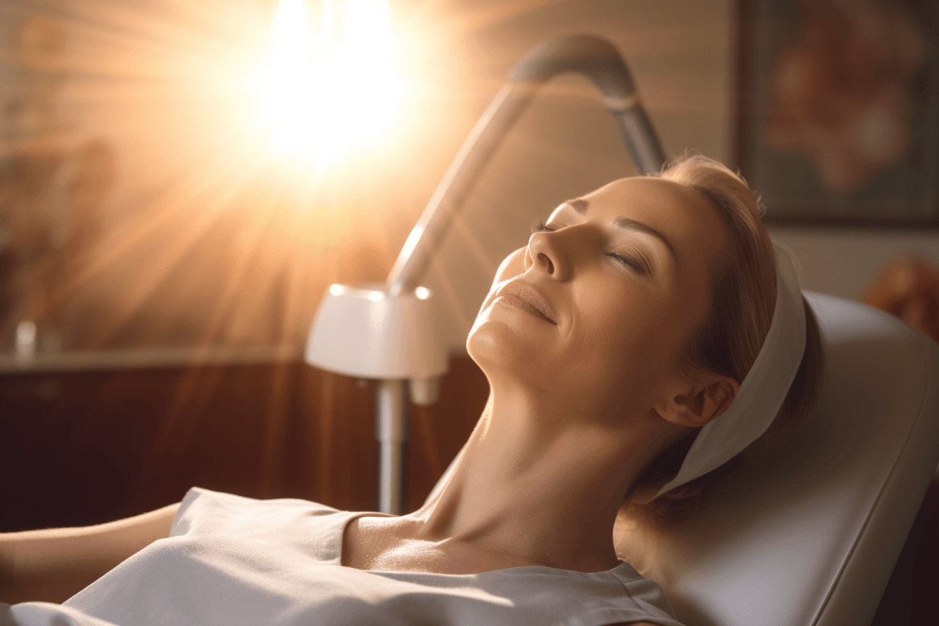 kobieta w gabinecie kosmetycznym przed zabiegiem peelingu chemicznego